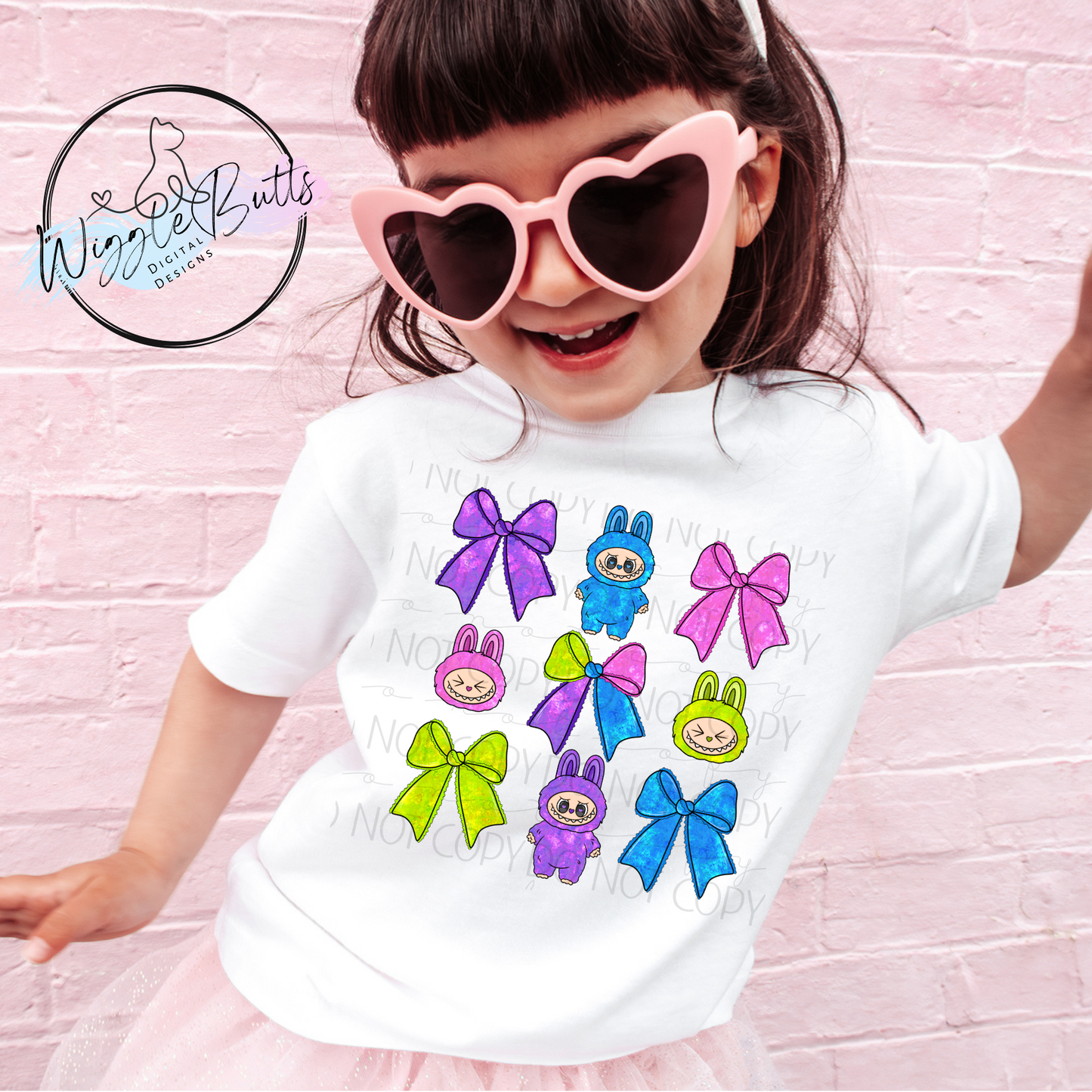 Anime Little Monsters Colorful Coquette PNG Design