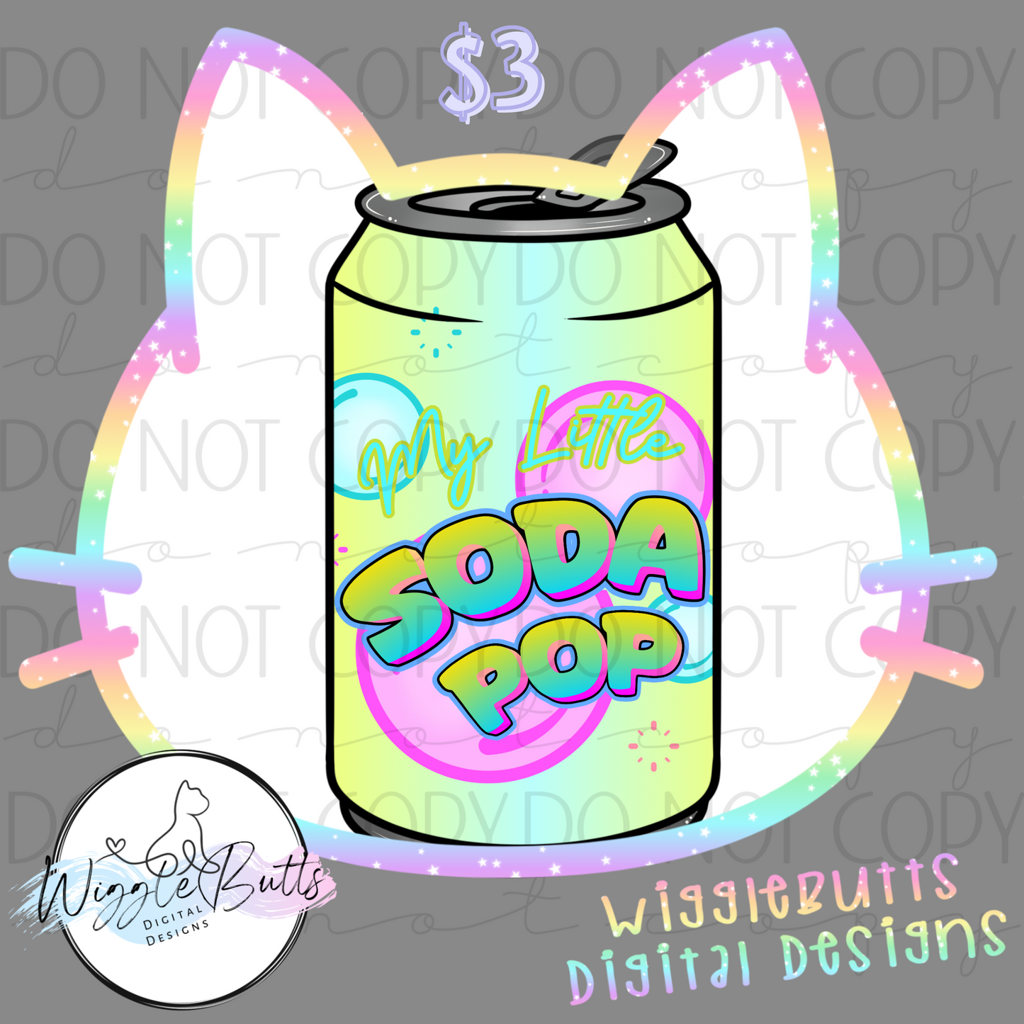 Soda Pop Can ClipArt Piece