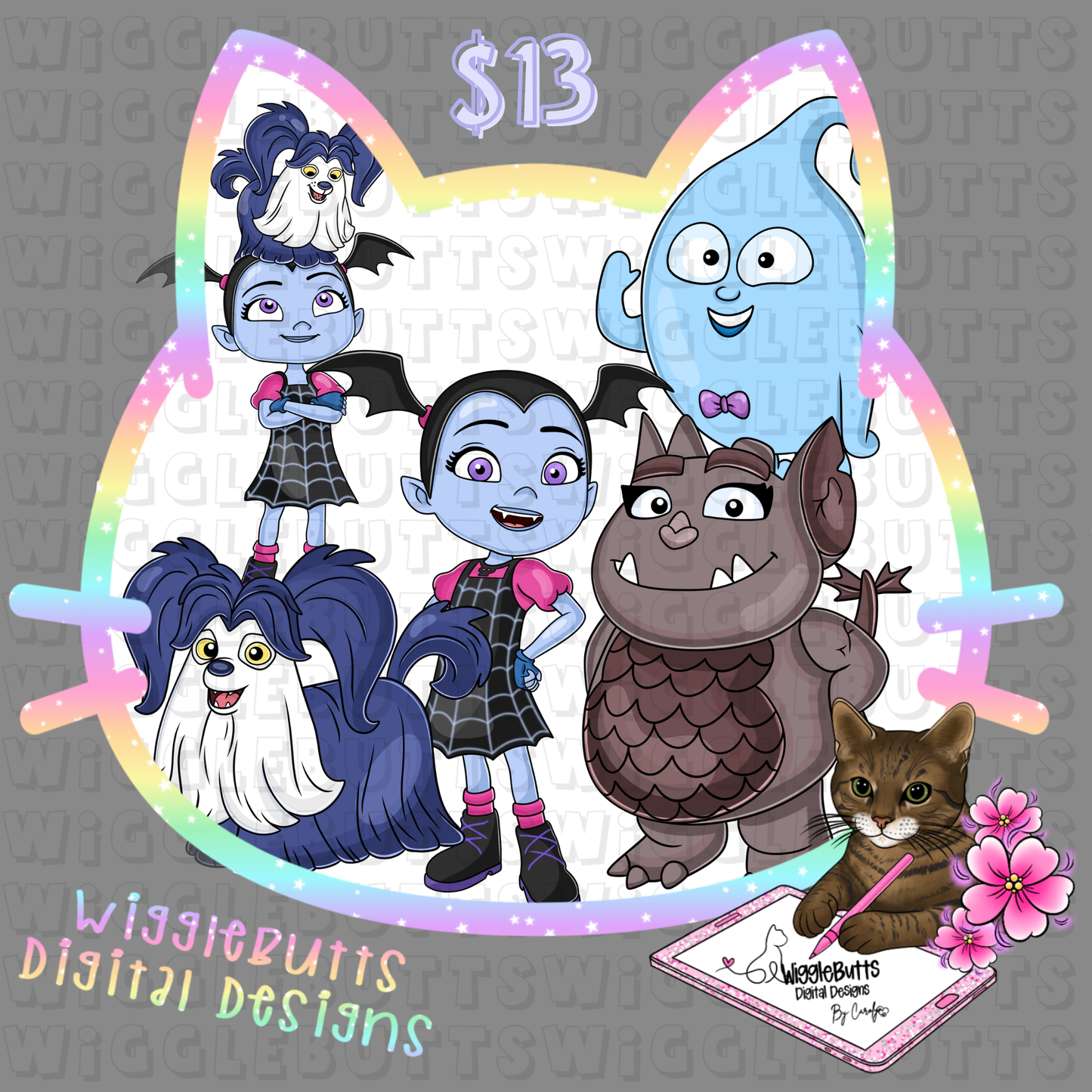Little Vampire Girl ClipArt Bundle