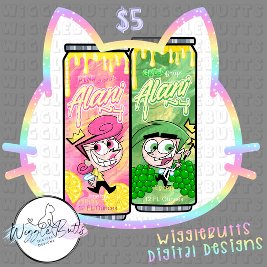 Fairy Parents Energy Drink ClipArt Bundle