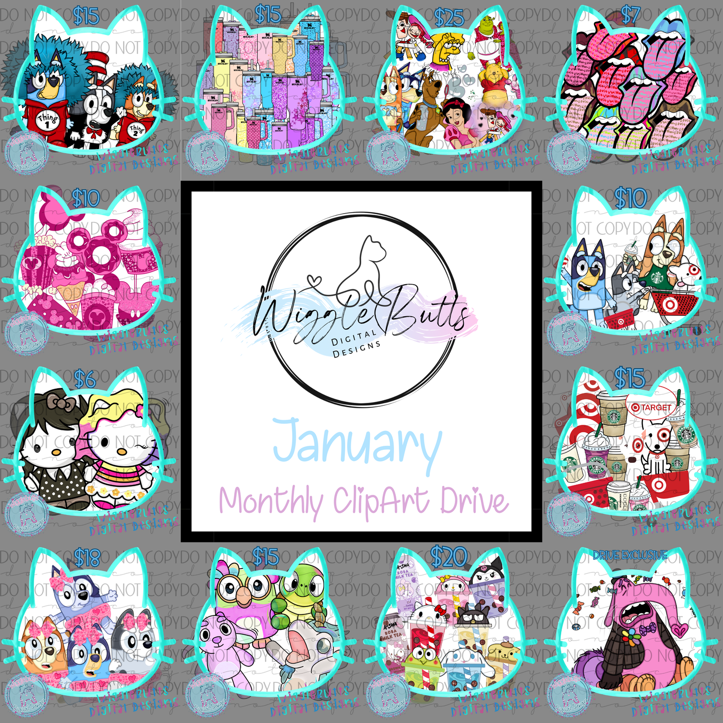 January 2025 Regular Monthly ClipArt Drive