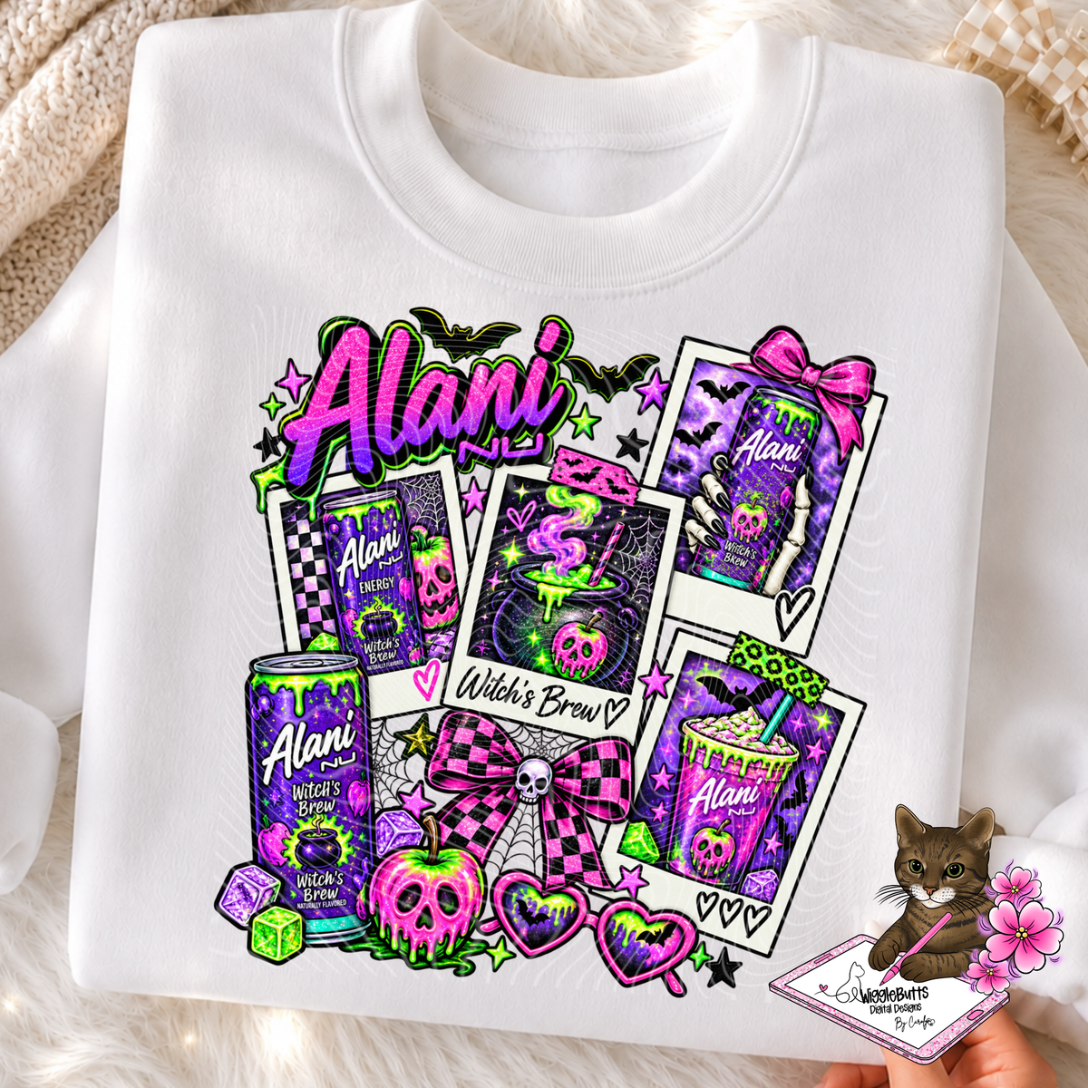 Energy Drink Halloween Spooky Witch PNG Design