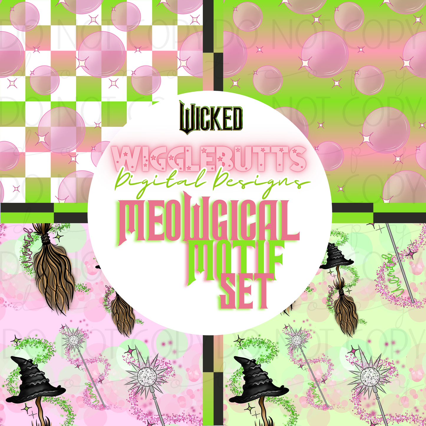 Meowgical Motif Set Witches