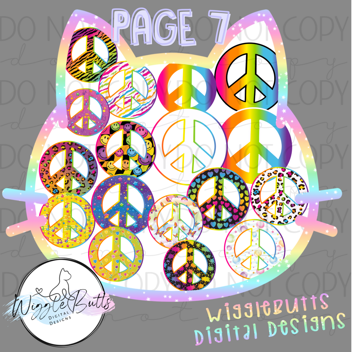 90s Rainbow Style Elements ClipArt Bundle