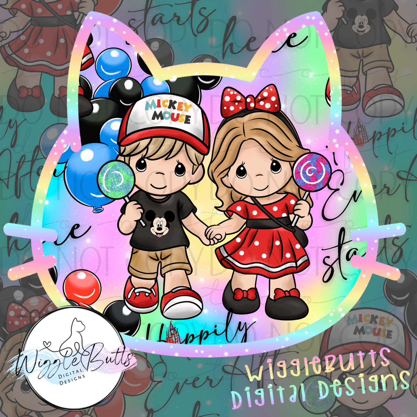 Precious Children Mouse and Friends Multicolor Seamless File