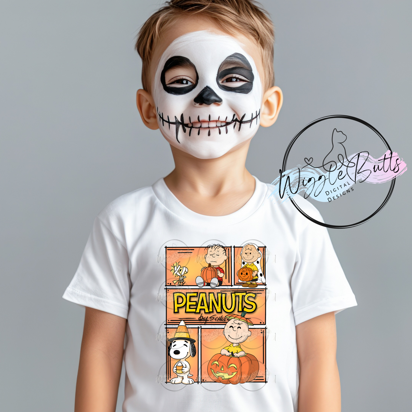 Old School Peanut Kids Halloween PNG Design