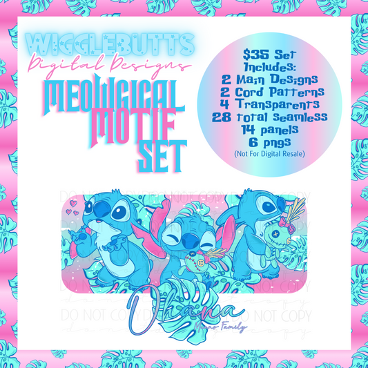 Blue Creature Meowgical Motif Set