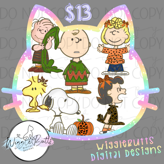 Peanut Kids Fall ClipArt Bundle