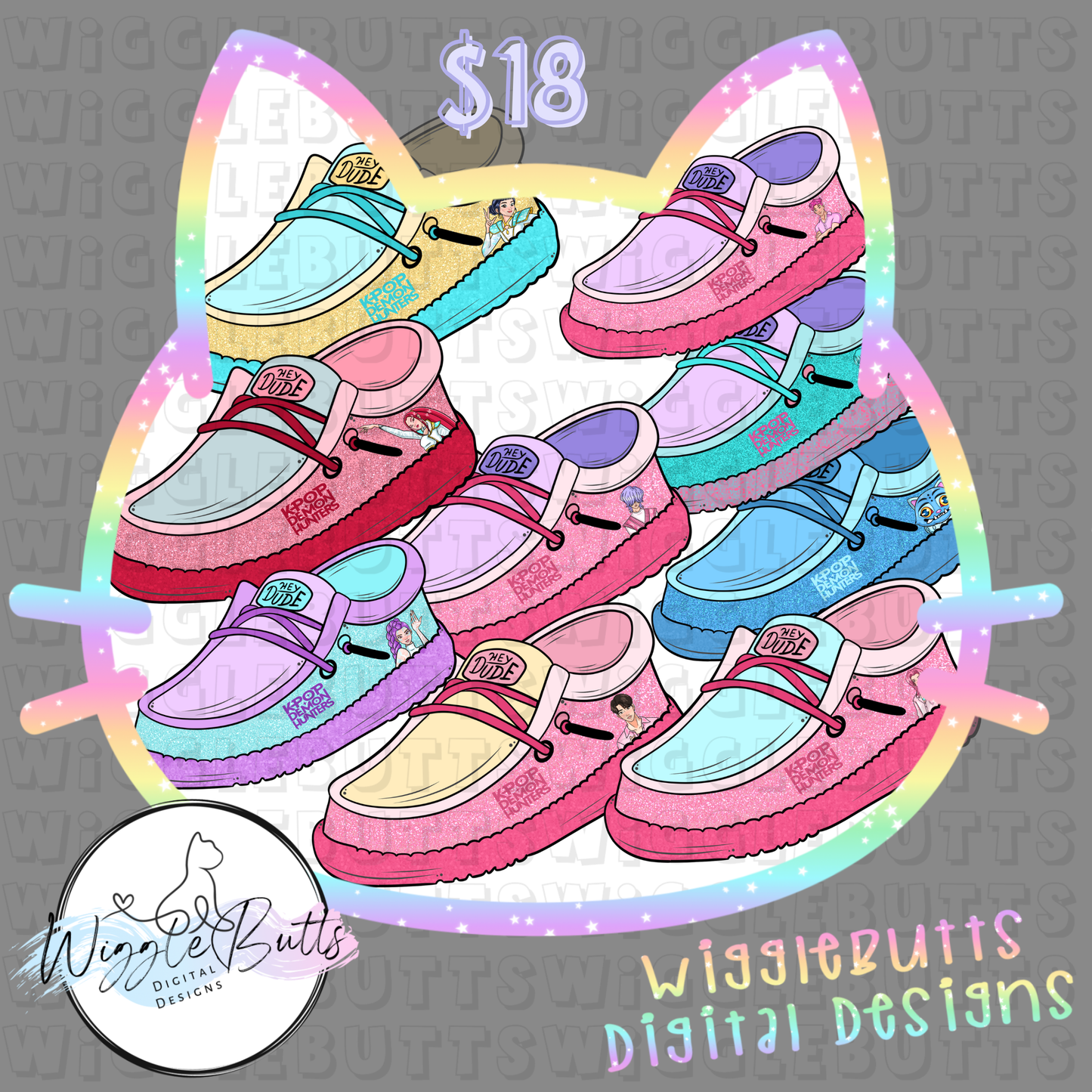 Anime Boujee Shoes Hunter Girls and Soda Pop Boys ClipArt Bundle