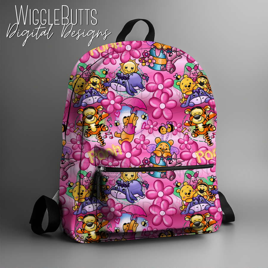 Bear and Friends Flower Seamless