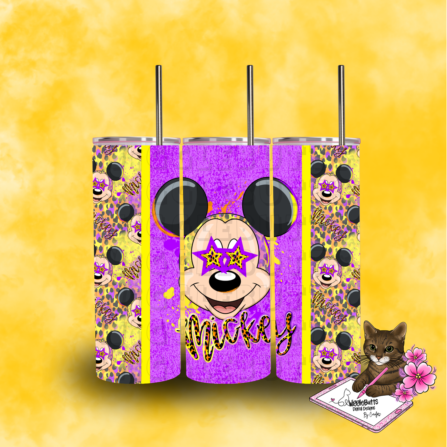 Mouse and Friends Boy Stars 20oz Tumbler Wrap PNG Design