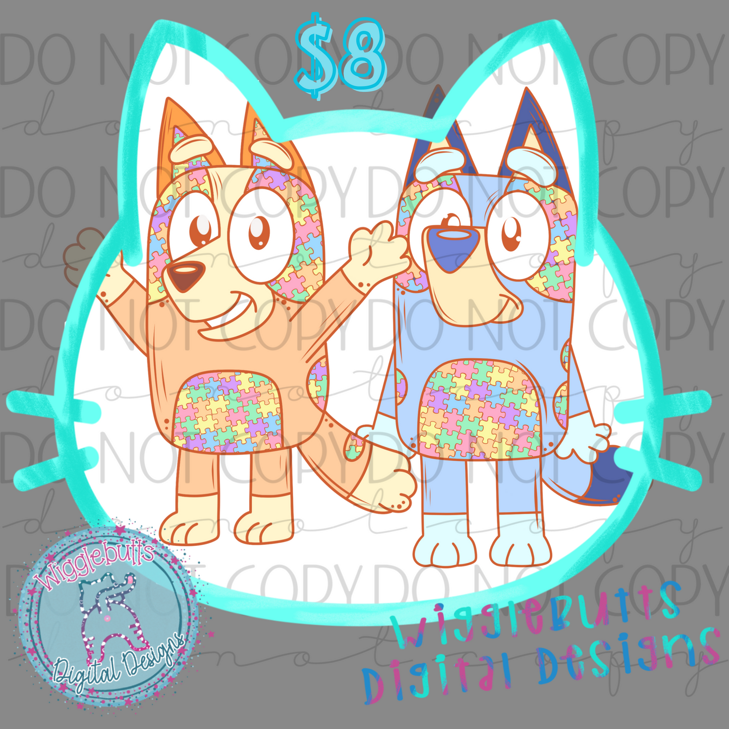 Dogs Puppy Autism Awareness ClipArt Bundle