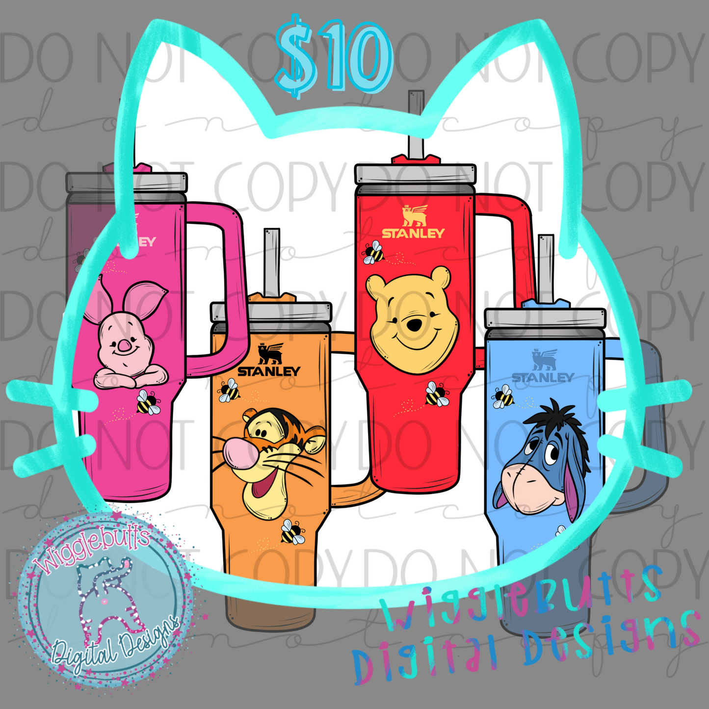 Bear Boujee Cups ClipArt Bundle