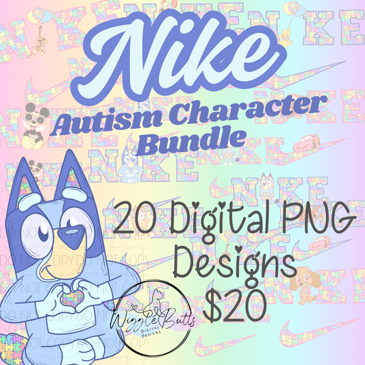 Boujee Autism Characters PNG Design Bundle