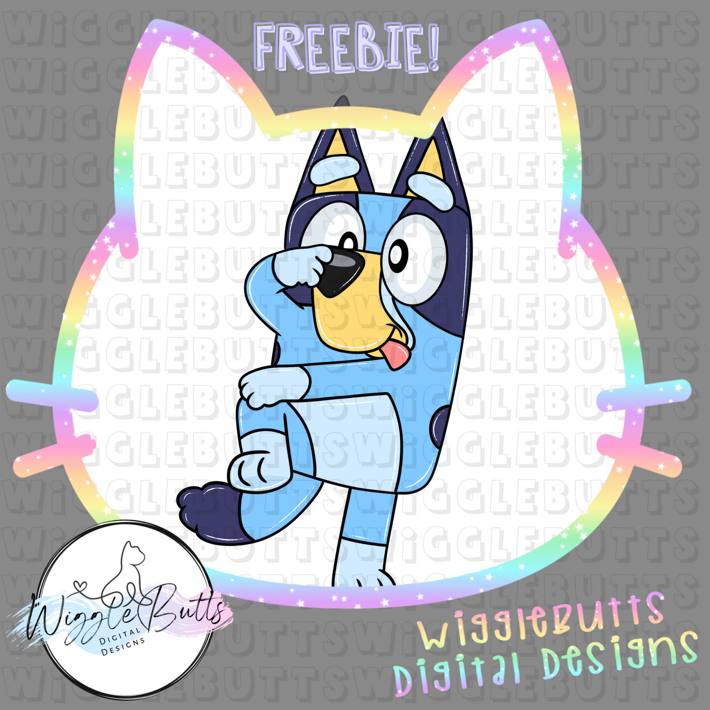 Blue Dog Puppies ClipArt Piece