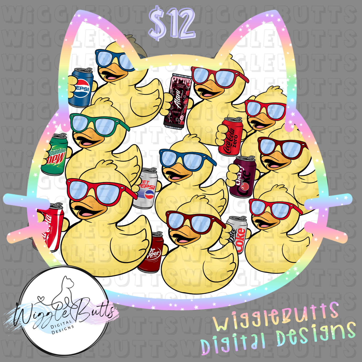 Soda Pop Soft Drink Ducks ClipArt Bundle