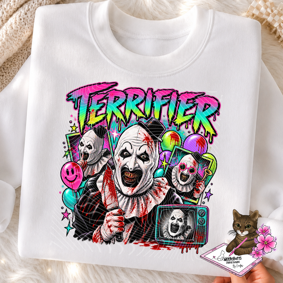 Horror Clown Halloween PNG Design