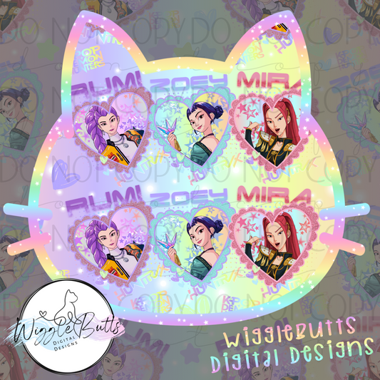 Hunter Girls Pastel Logo Seamless File