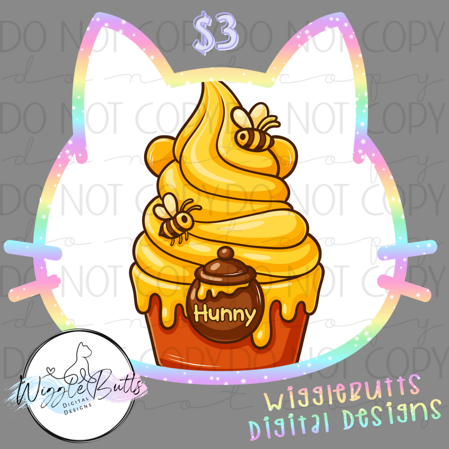 Honey Bear Cupcake ClipArt Piece