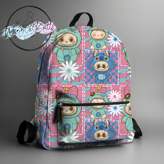 Little Monsters Blue Alien Patchwork Seamless File