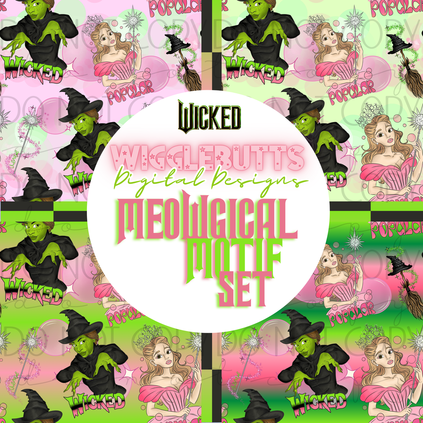 Meowgical Motif Set Witches