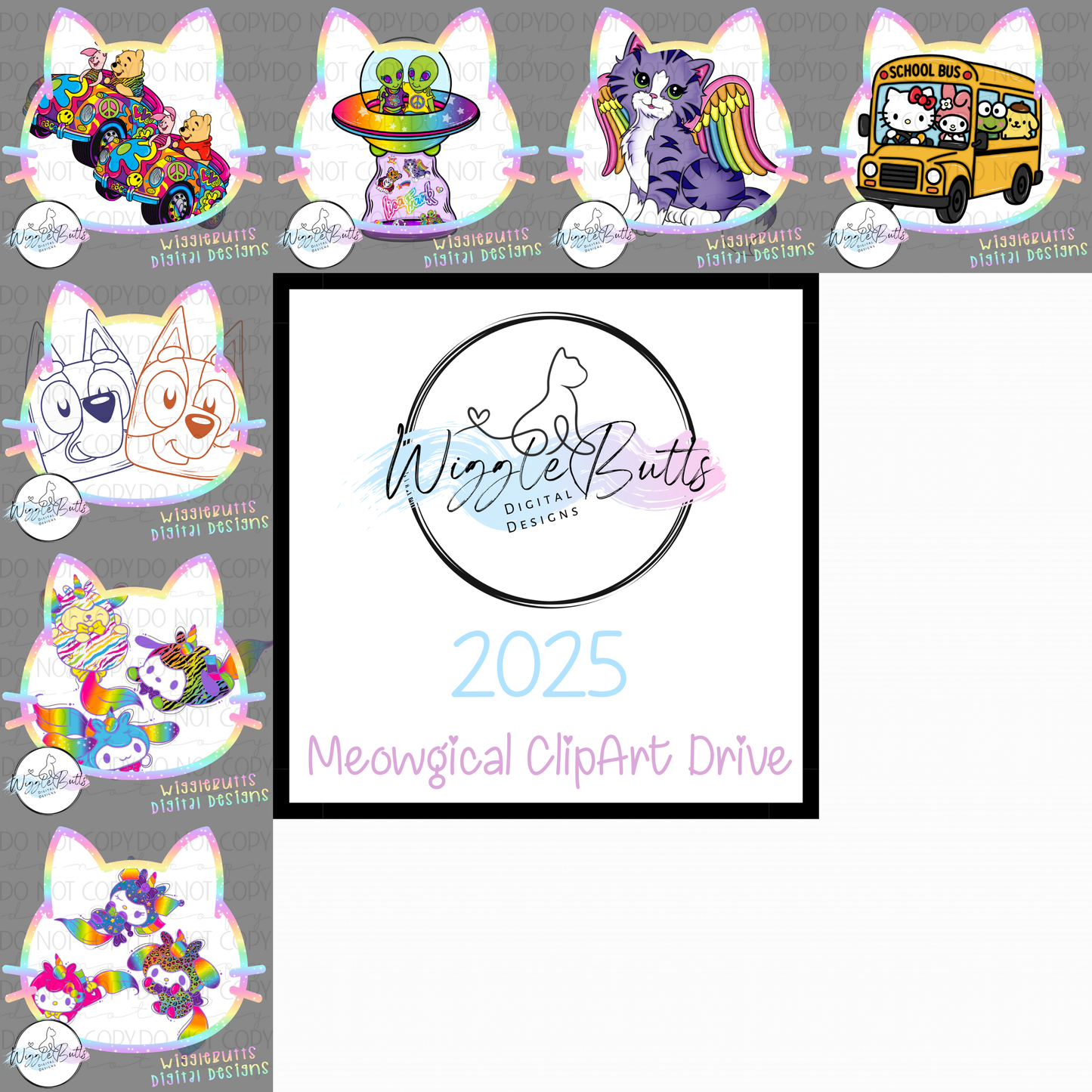 2025 Yearly Meowgical ClipArt Drive