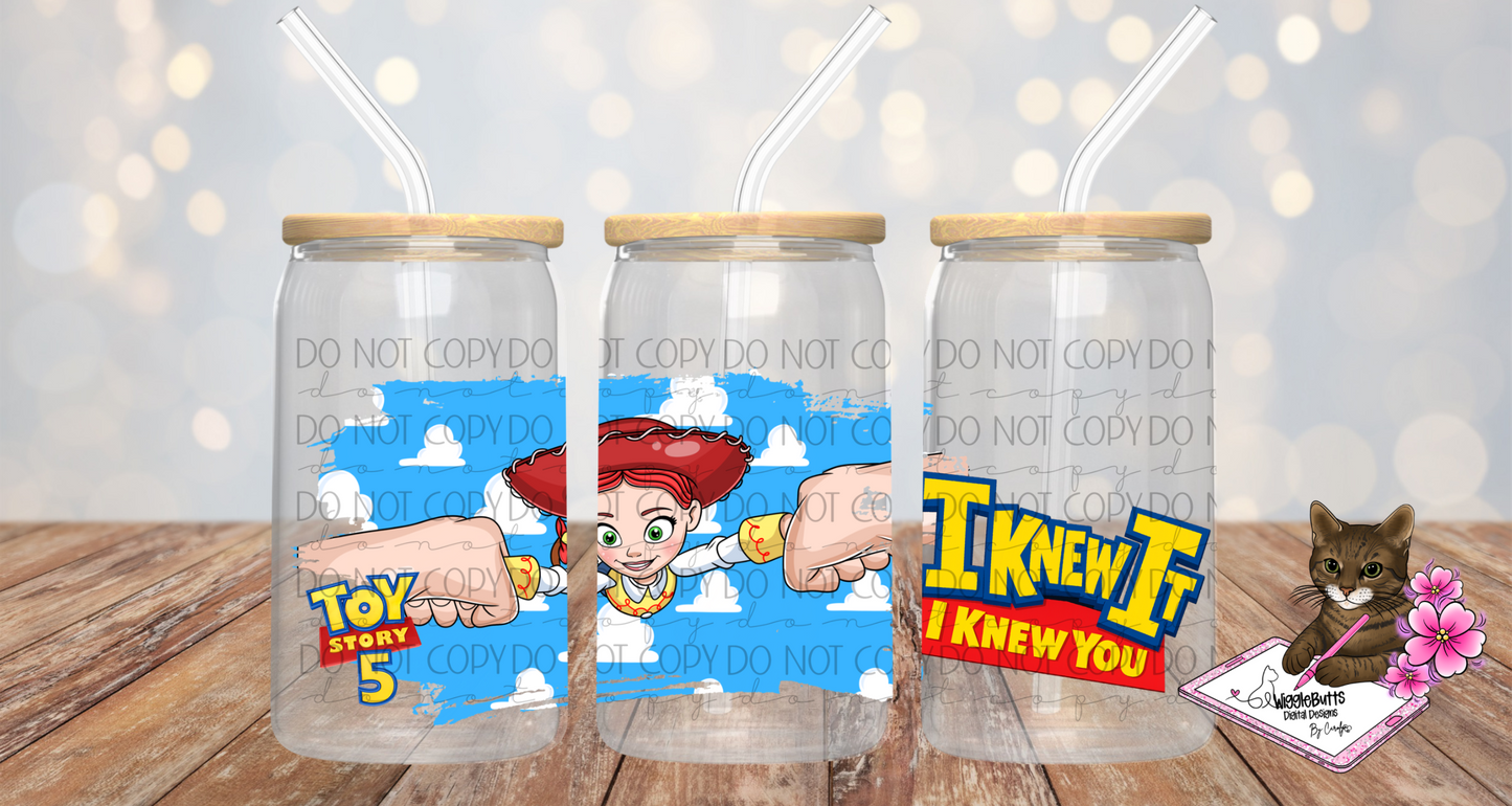 Toys Number 5 16oz Cup/Jar Wrap PNG Design