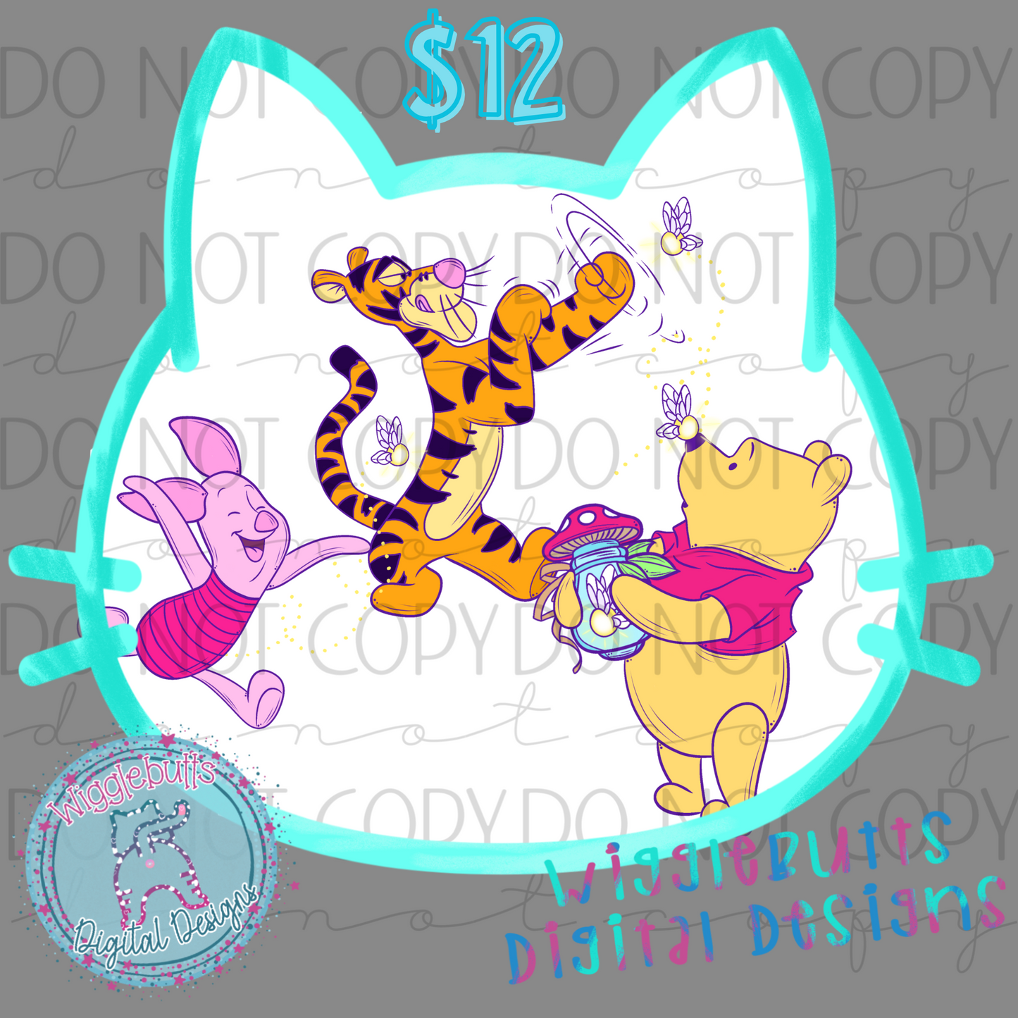 Bear Chasing Fireflies ClipArt Bundle