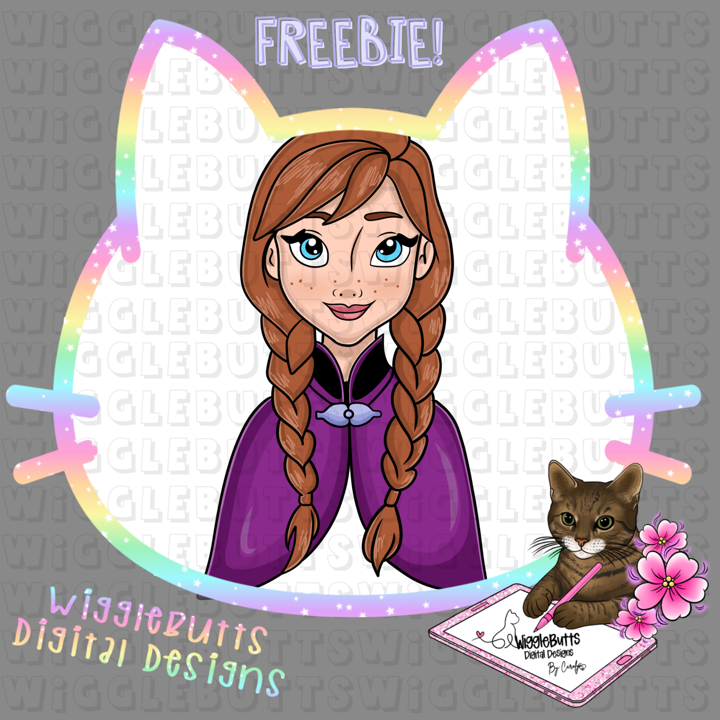 Ice Princess Red Hair ClipArt Piece