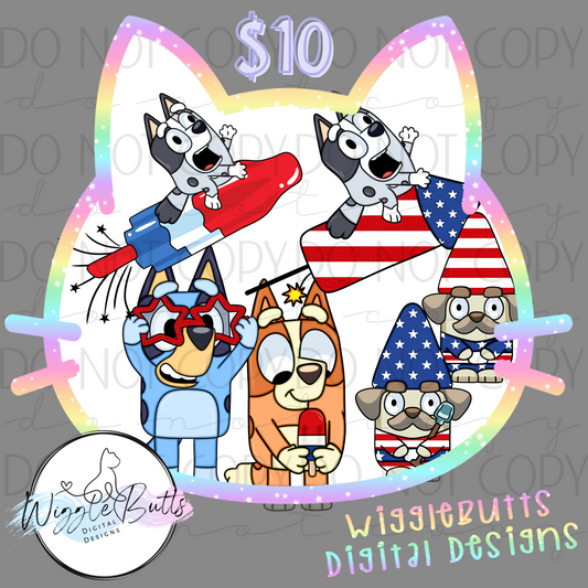Dogs Puppy 4th of July ClipArt Bundle