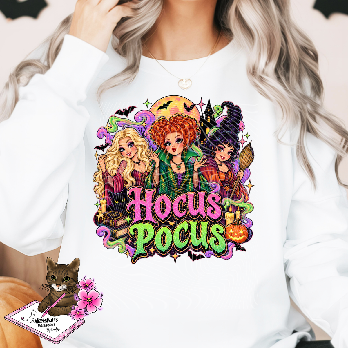 Three Witch Sisters Halloween PNG Design
