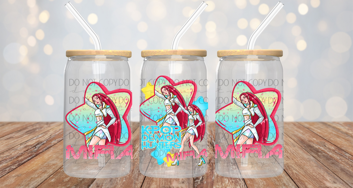 Anime Hunter Girls Red Hair 16oz Cup Wrap