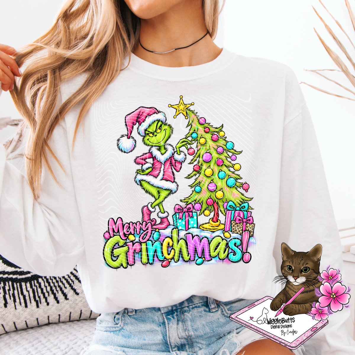 Green Guy Christmas PNG Design
