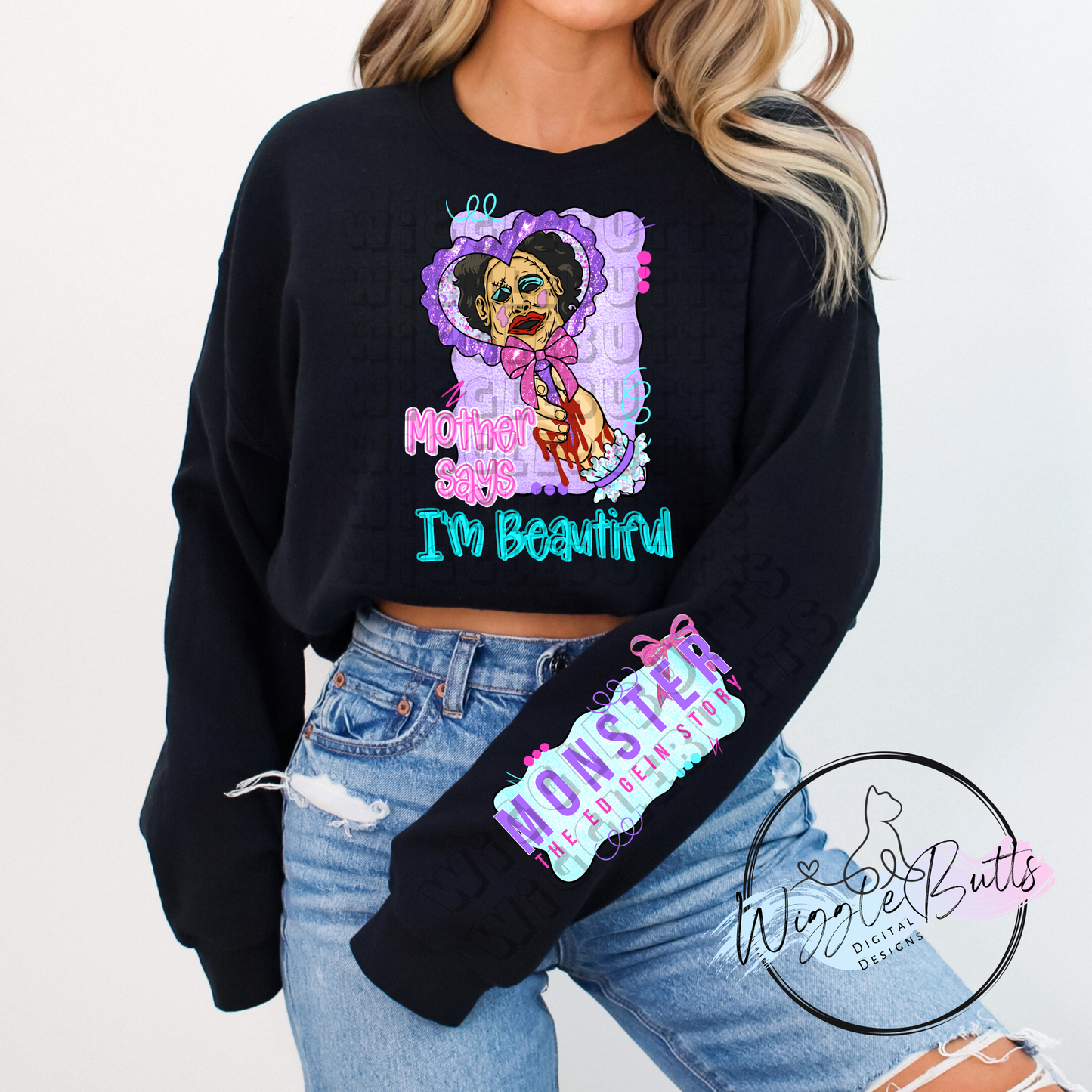 Monster PNG Design and Matching PNG Sleeve Design