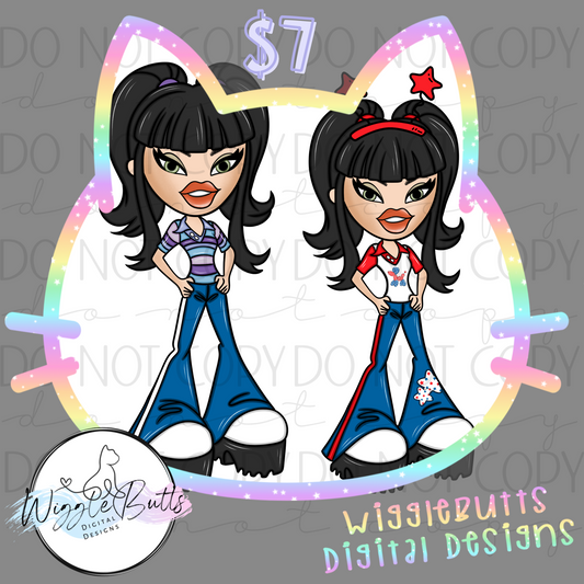 Bratty Girls ClipArt Bundle