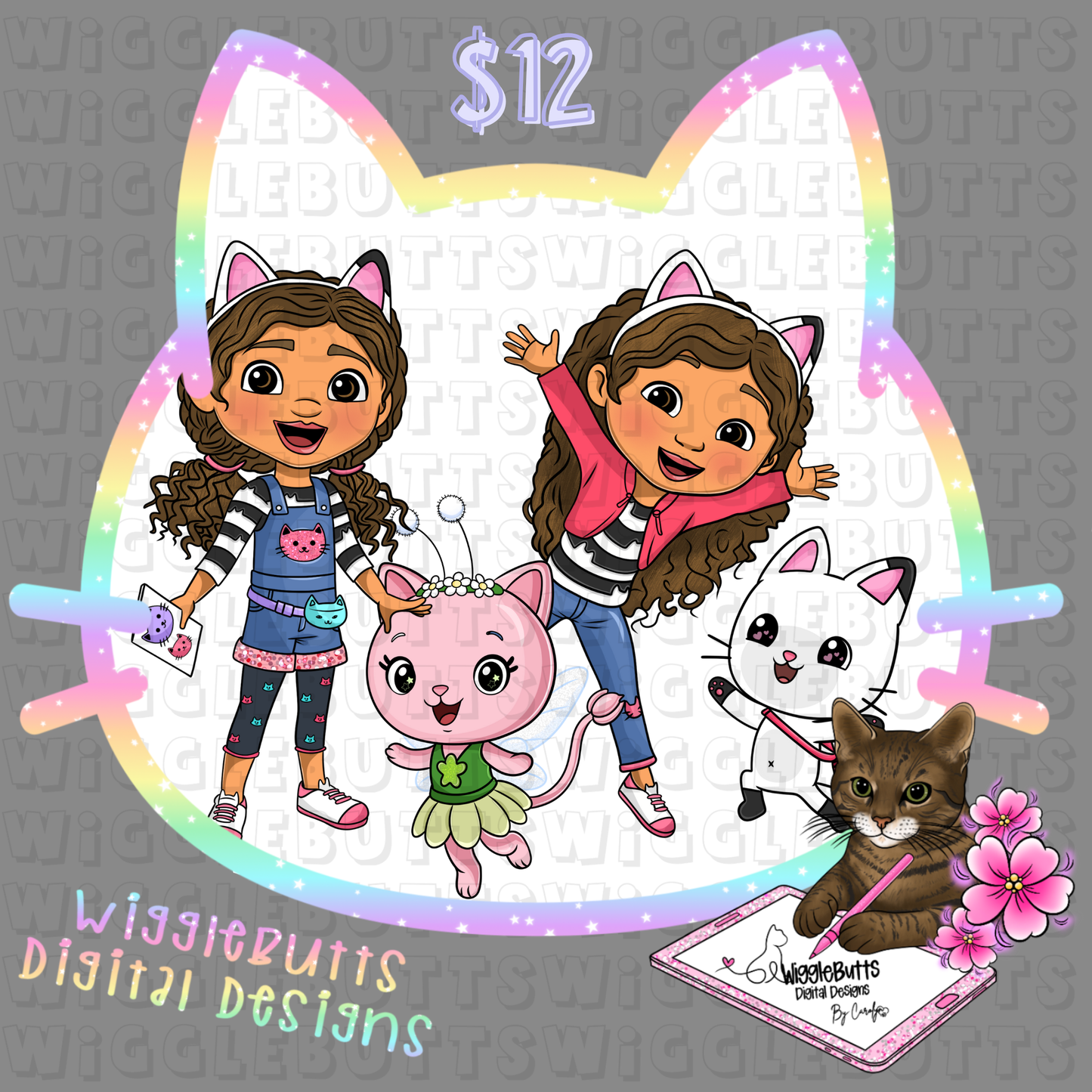 Cat Kitty Dollhouse ClipArt Bundle