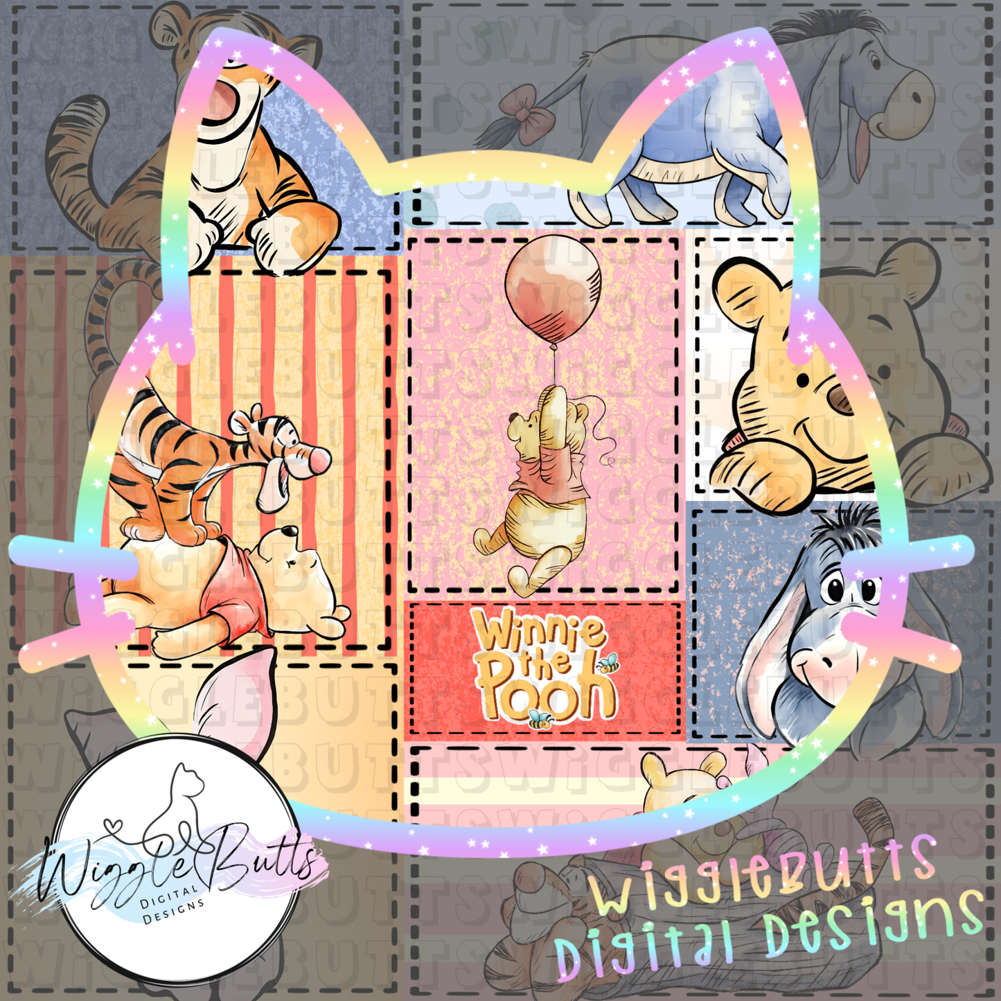 Honey Bear and Friends Patchwork Seamless File