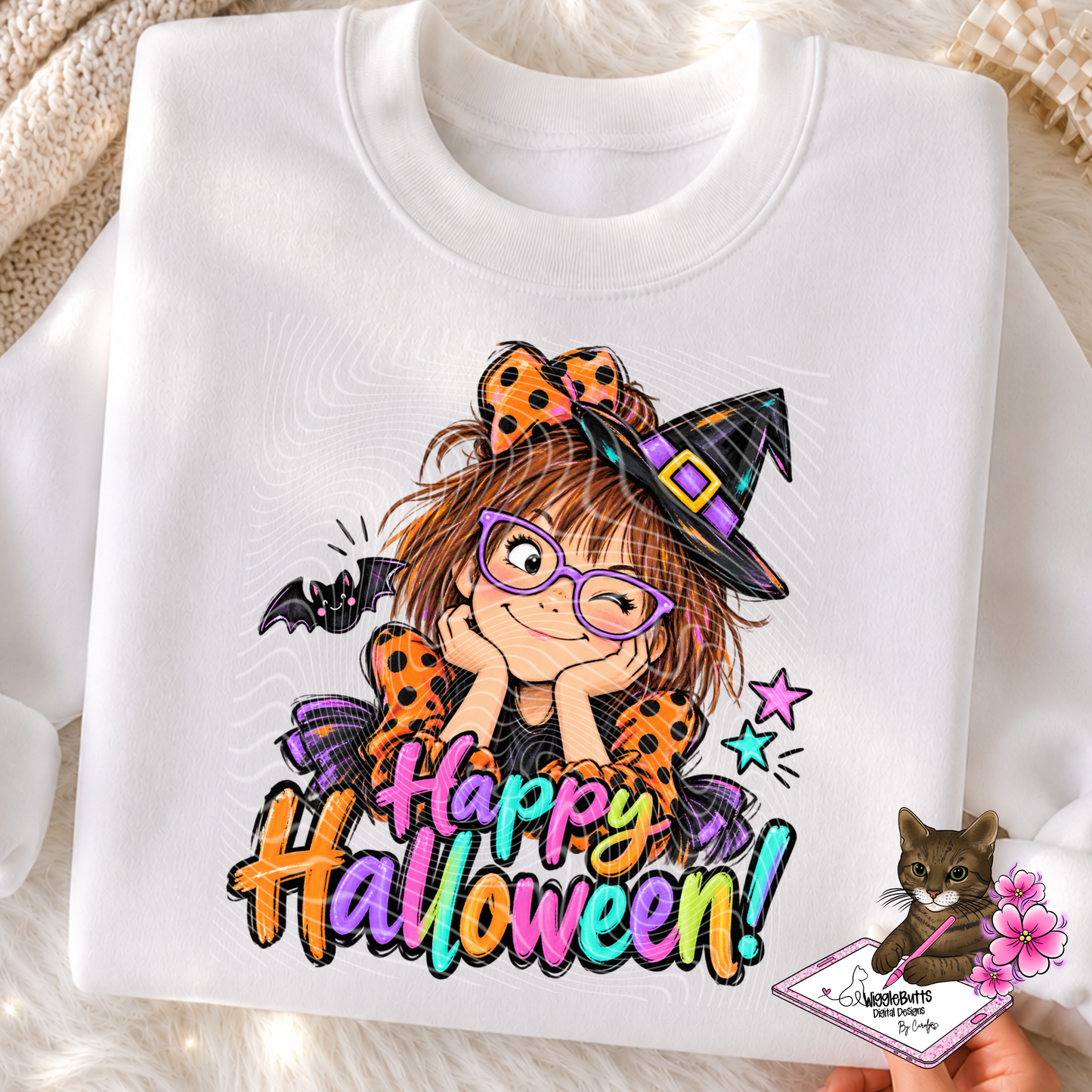 Book Nerd Girl Halloween PNG Design