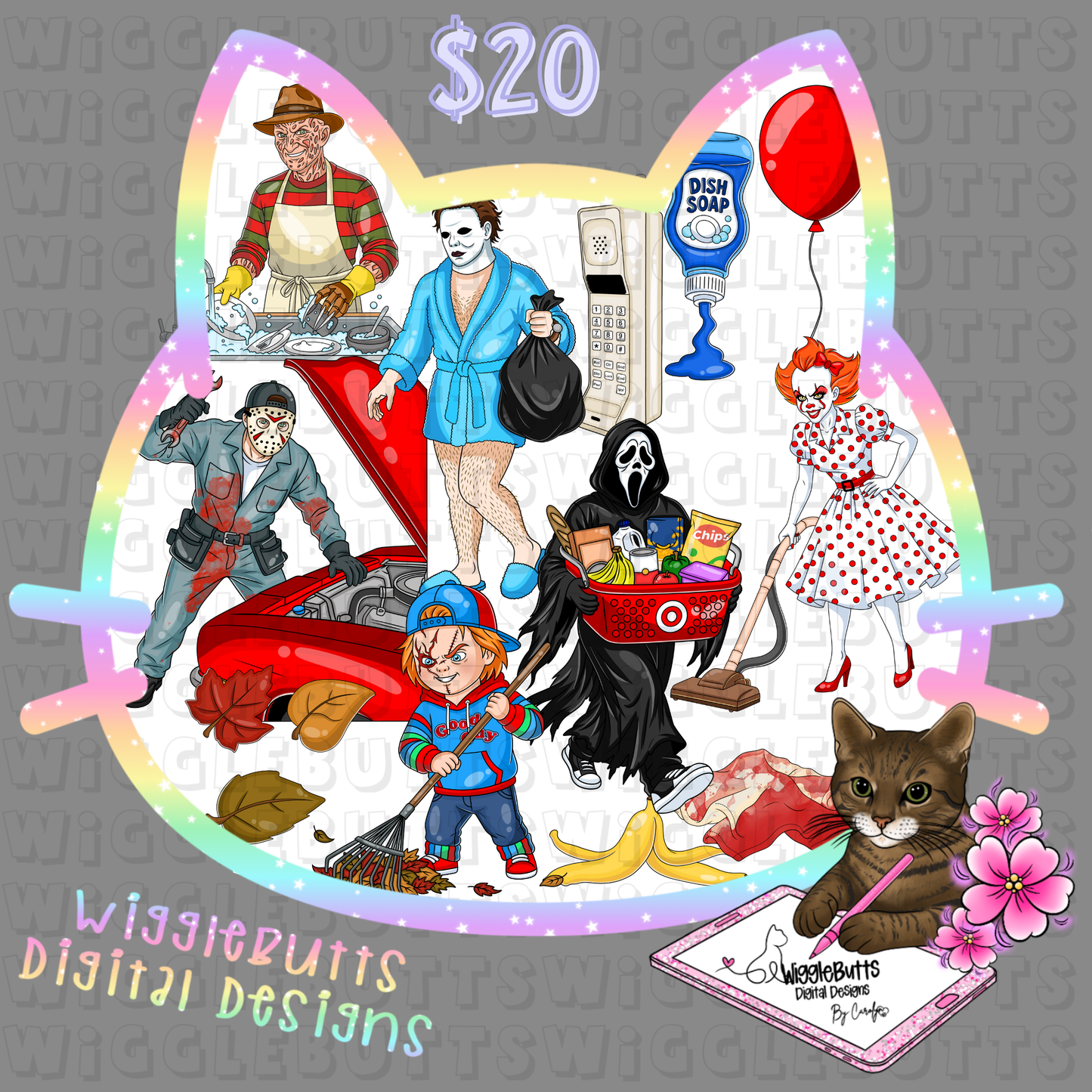 Halloween Horror Housework ClipArt Bundle