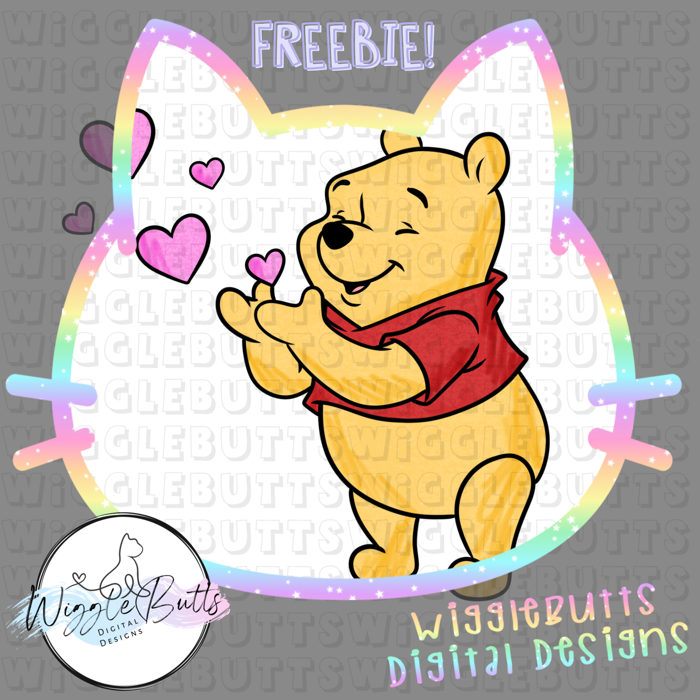 Honey Bear Blowing Kisses ClipArt Piece