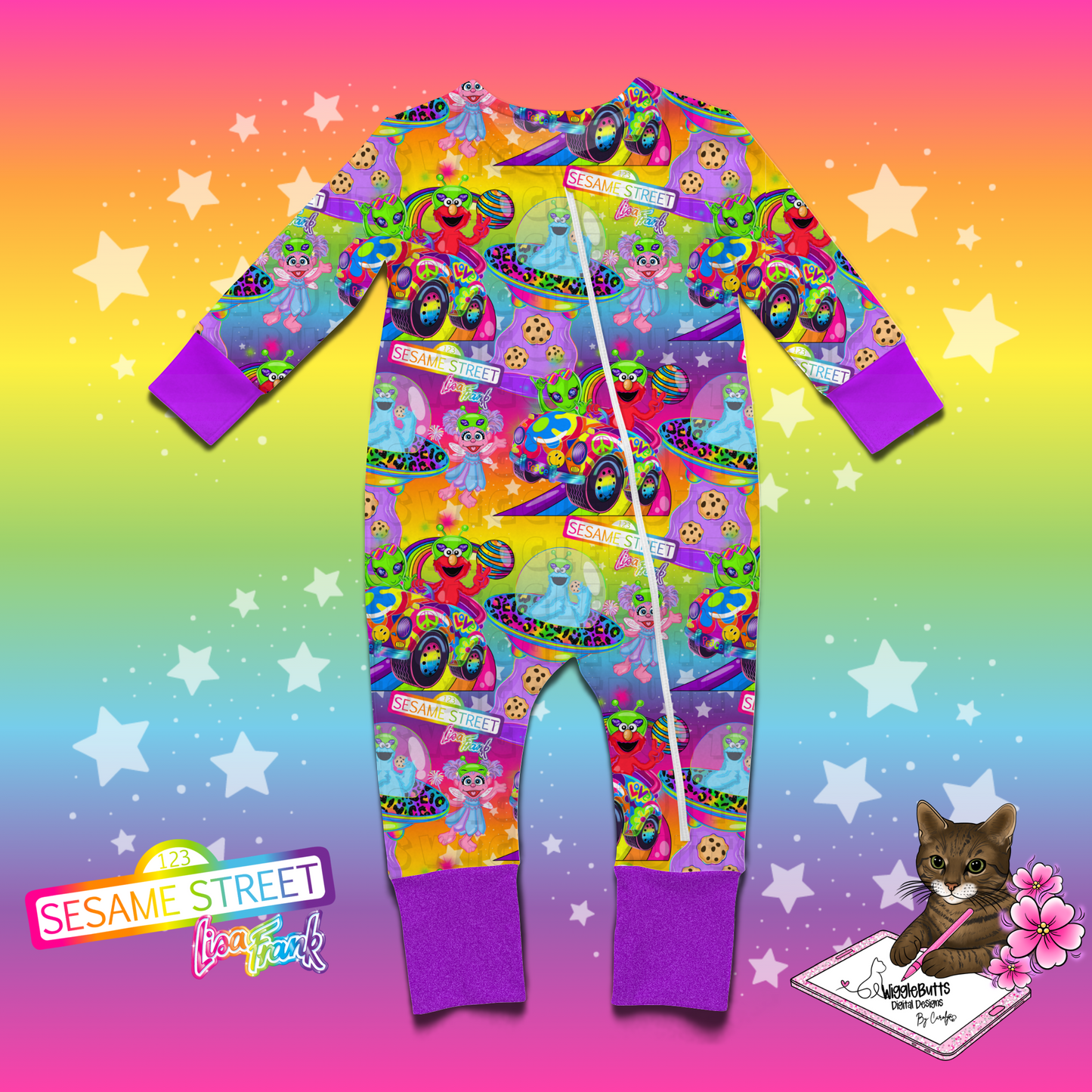 SS LF Mash up 90s Rainbow Style Seamless File PNG Design