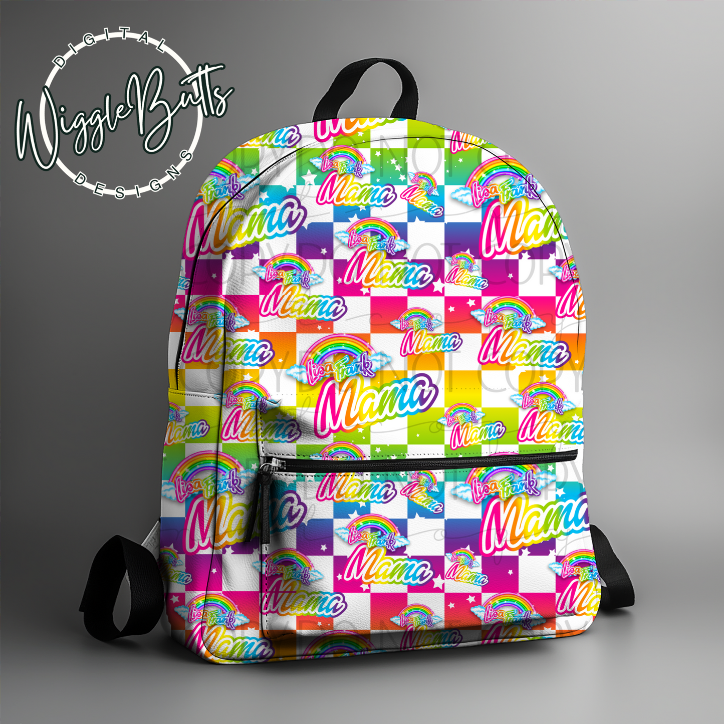 LF Mama Rainbow Checkered Seamless