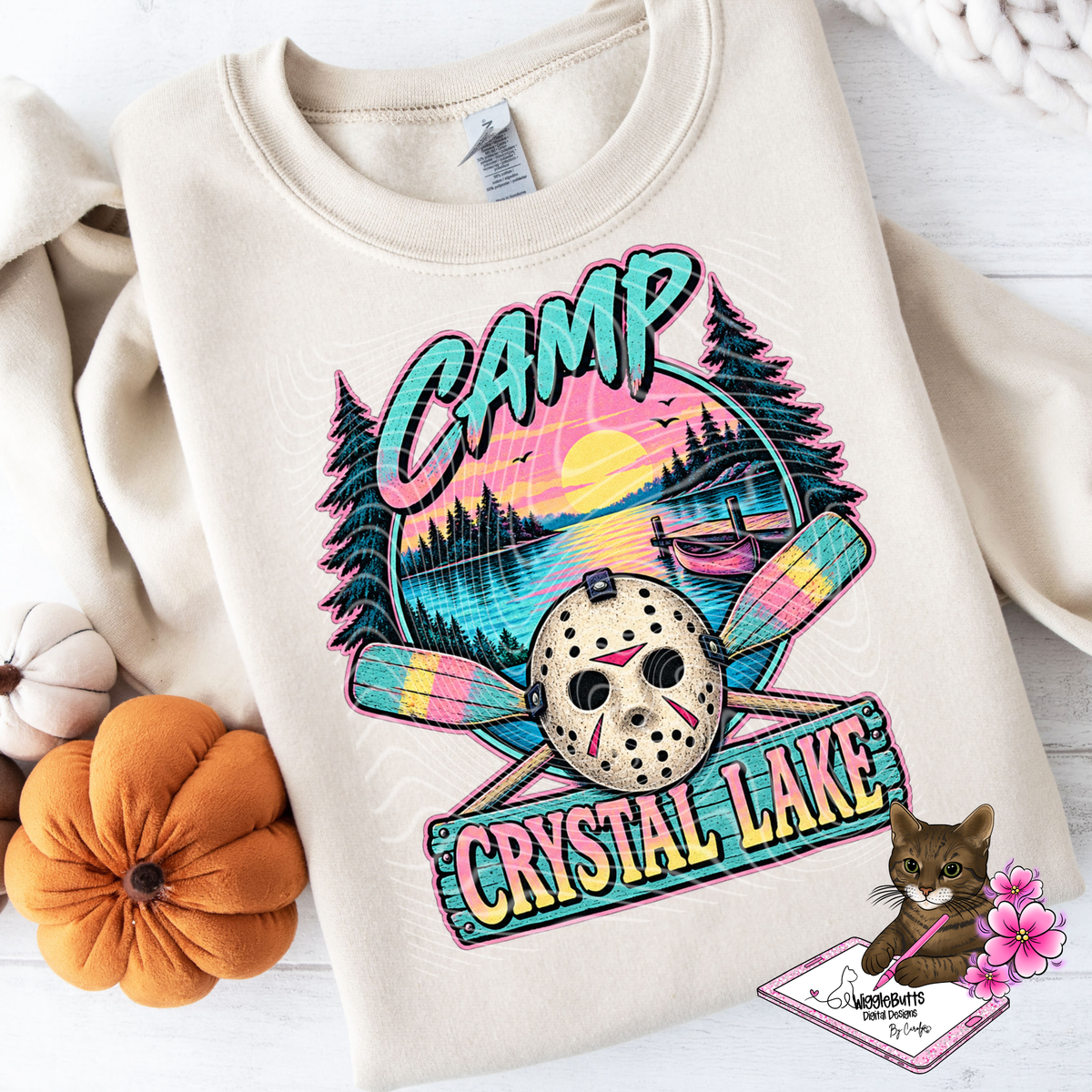 Horror Halloween Lake Camp PNG Design