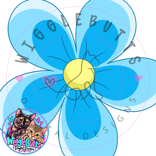 Blue Flower ClipArt Piece
