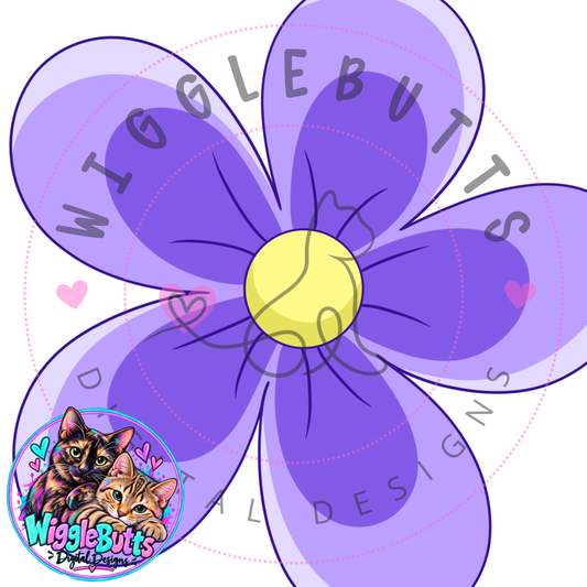 Purple Flower ClipArt Piece