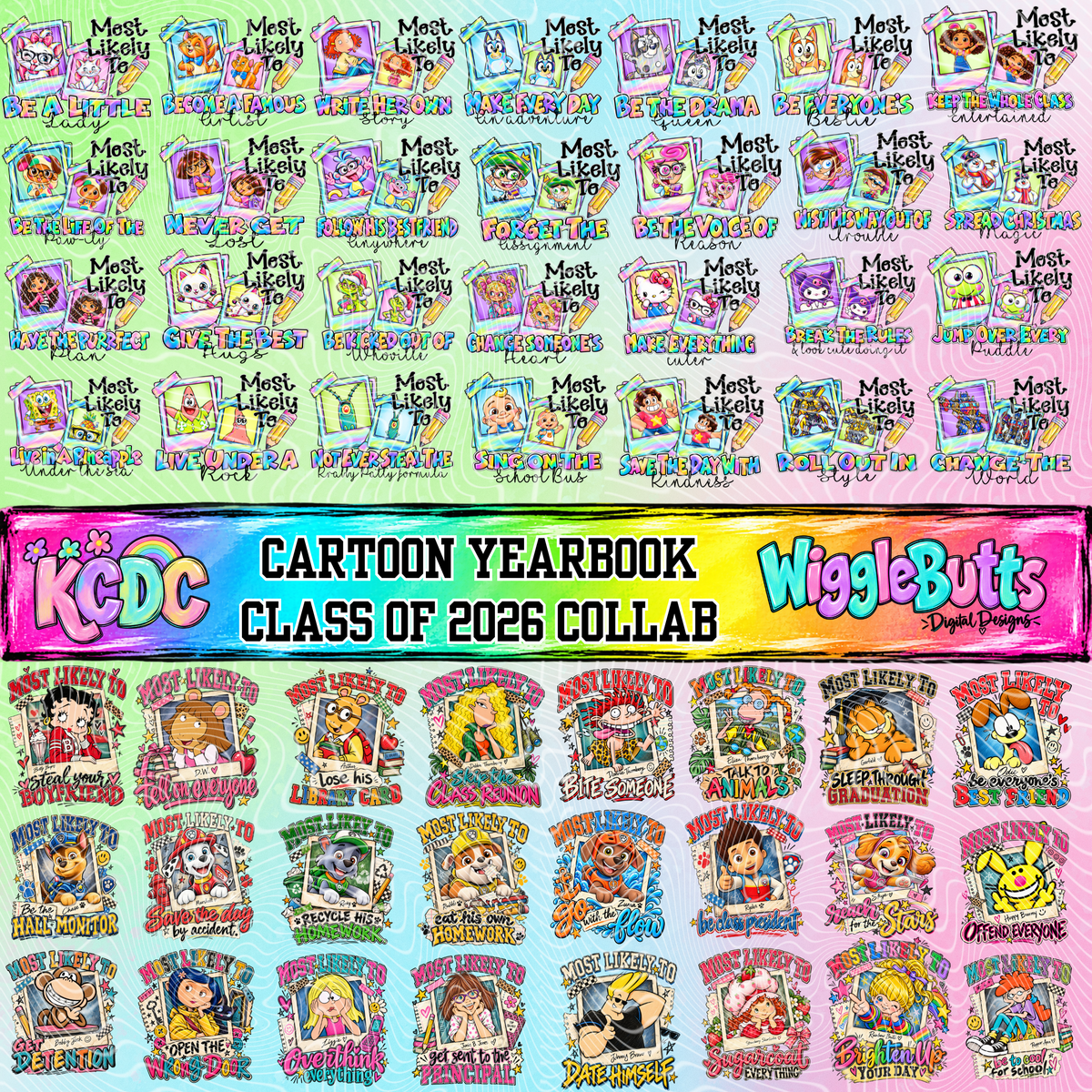 Cartoon Yearbook Class of 2026 Collab