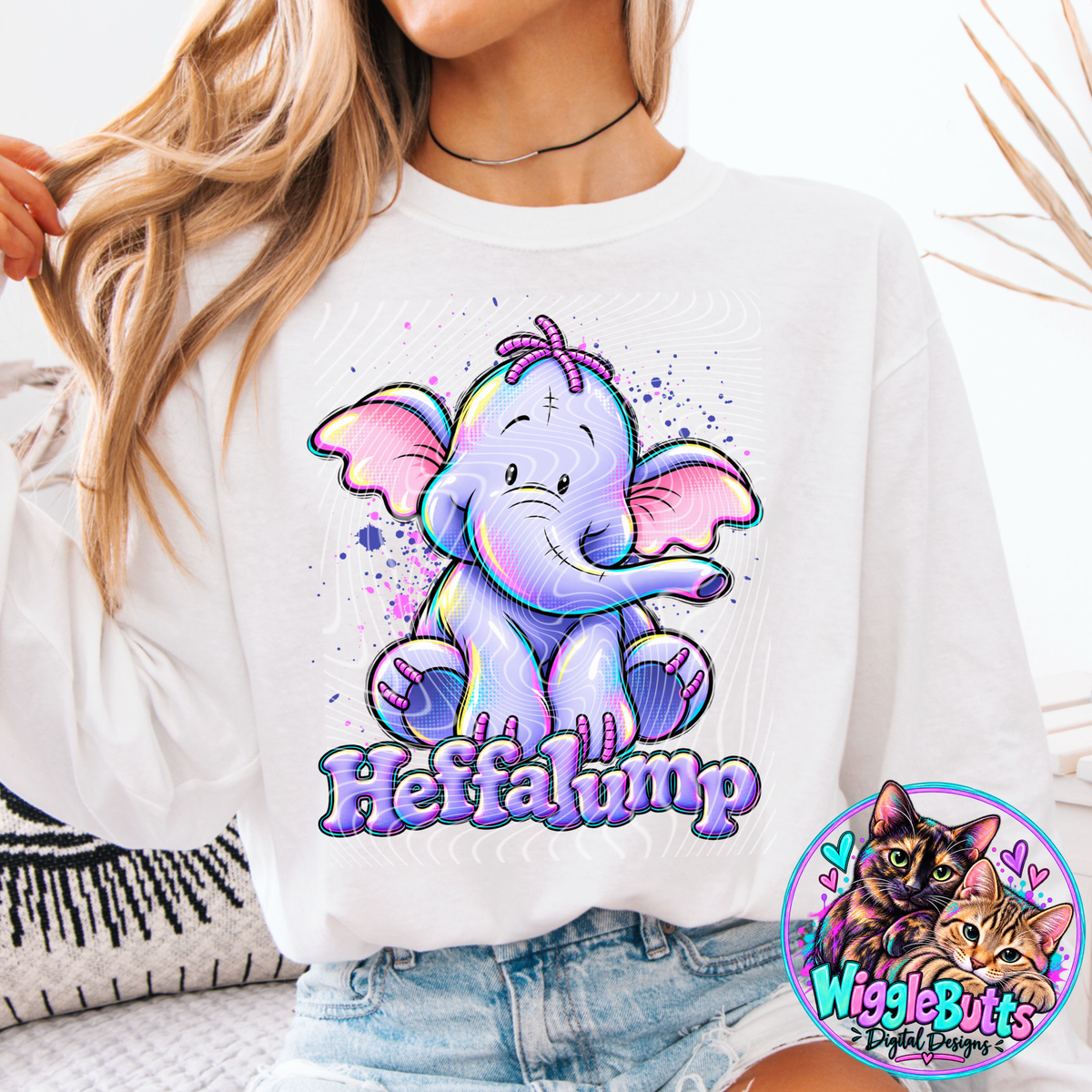 Honey Bear and Friends Purple Elephant PNG Design