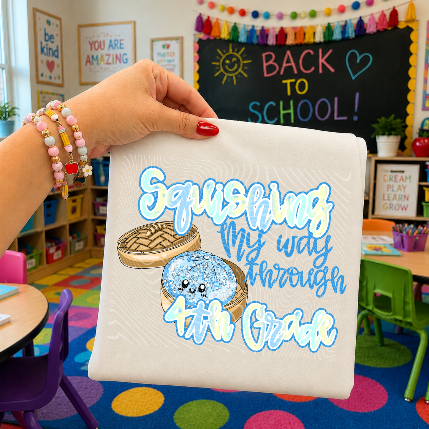 Back to School Squishing My Way Through Grade Levels Teacher Design Bundle
