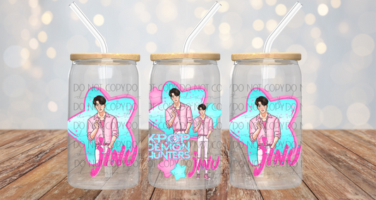 Anime Soda Boys Black Hair 16oz Cup Wrap