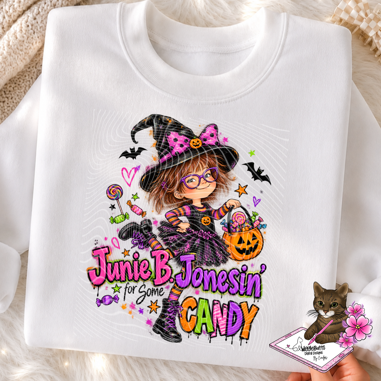Book Nerd Girl Candy Halloween PNG Design
